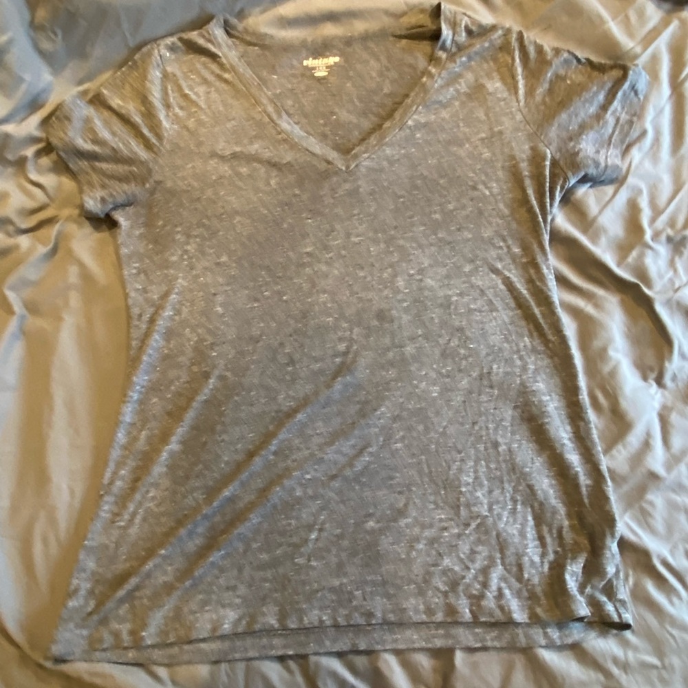 Vintage Old Navy Gray Heather V Neck T Shirt